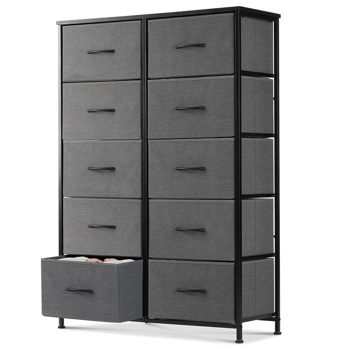 EDX 9 Drawer Dresser, Wide Chest of Drawers Nightstand Storage Tower S