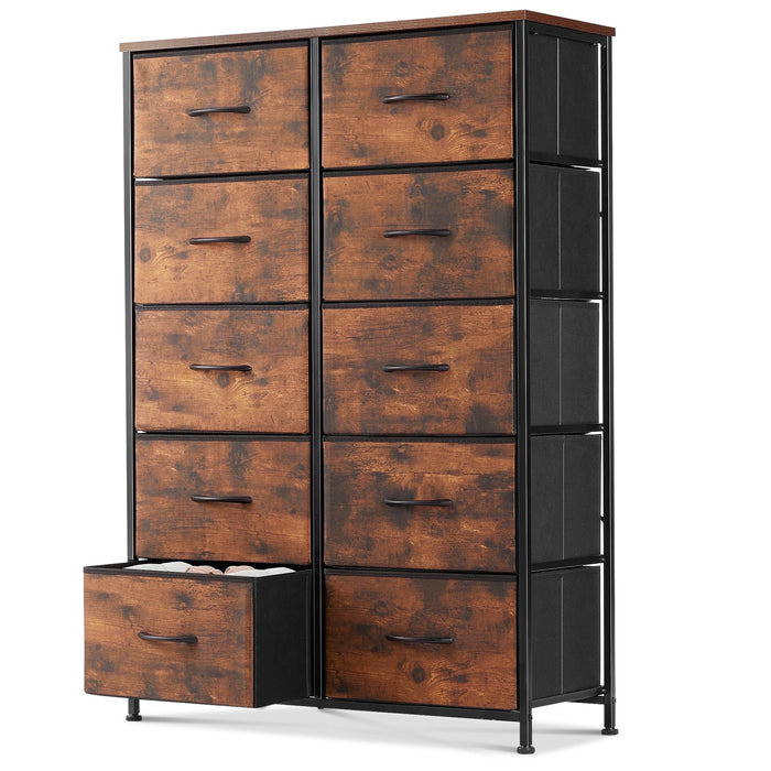 EDX 9 Drawer Dresser, Wide Chest of Drawers Nightstand Storage Tower S