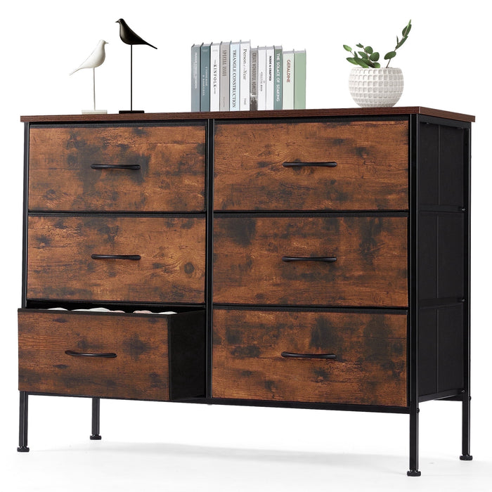 EDX 9 Drawer Dresser, Wide Chest of Drawers Nightstand Storage Tower S