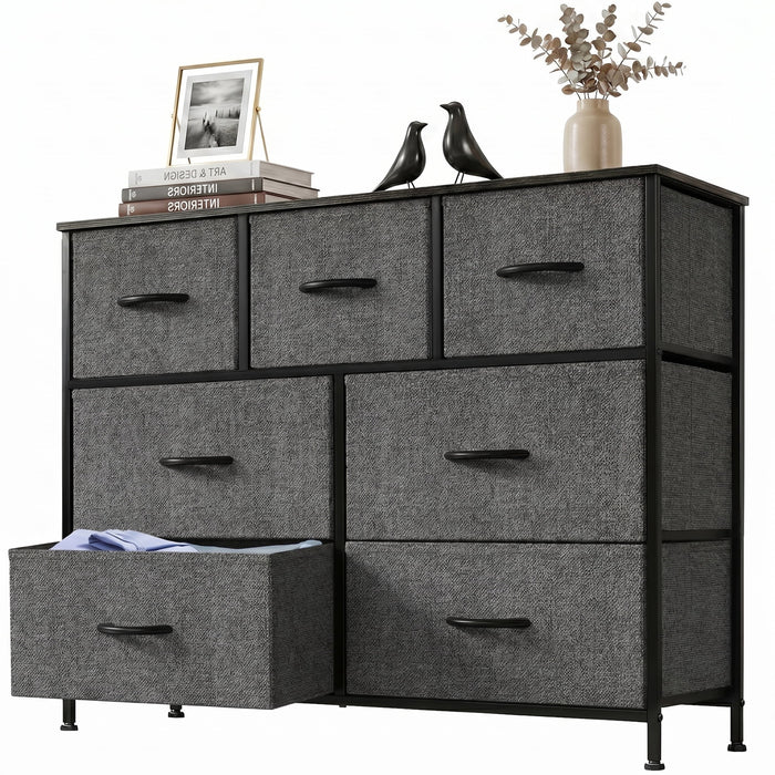 EDX 9 Drawer Dresser, Wide Chest of Drawers Nightstand Storage Tower S