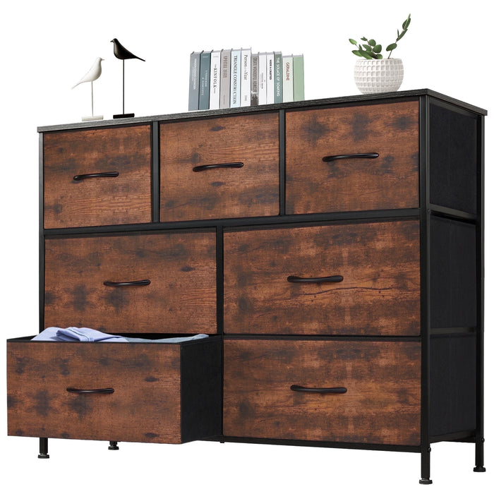 EDX 9 Drawer Dresser, Wide Chest of Drawers Nightstand Storage Tower S