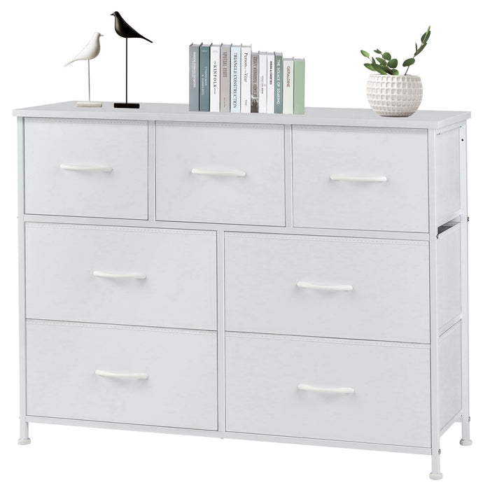 EDX 9 Drawer Dresser, Wide Chest of Drawers Nightstand Storage Tower S