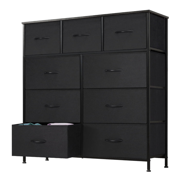 EDX 9 Drawer Dresser, Wide Chest of Drawers Nightstand Storage Tower S