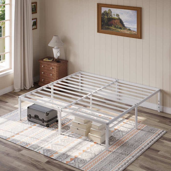 Einfach Queen Bed Frame, 18'' Metal Platform Bed with 16.6'' Under-Bed