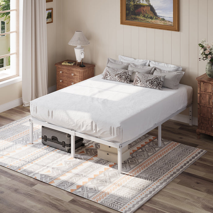 Einfach Queen Bed Frame, 18'' Metal Platform Bed with 16.6'' Under-Bed