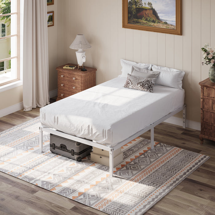 Einfach Queen Bed Frame, 18'' Metal Platform Bed with 16.6'' Under-Bed