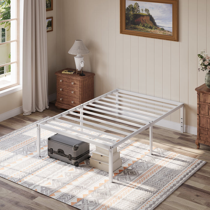 Einfach Queen Bed Frame, 18'' Metal Platform Bed with 16.6'' Under-Bed