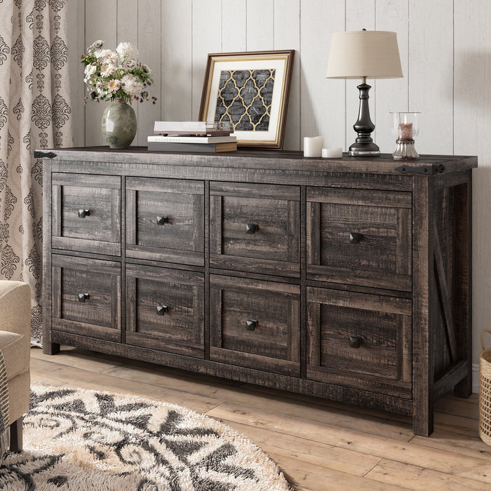 EnHomee Dresser for Bedroom White Dresser TV Stand Farmhouse Dresser w