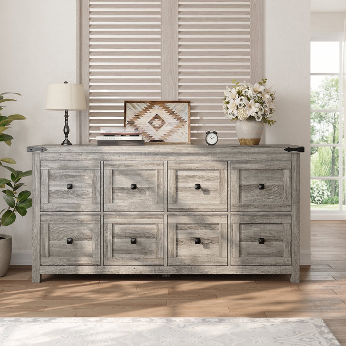 EnHomee Dresser for Bedroom White Dresser TV Stand Farmhouse Dresser w