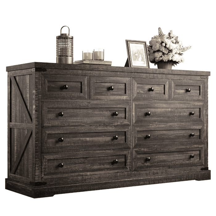 EnHomee Dresser for Bedroom White Dresser TV Stand Farmhouse Dresser w