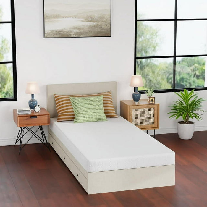 FDW Twin Mattress 6 inch Gel Memory Foam Mattress Queen Mattresses Med