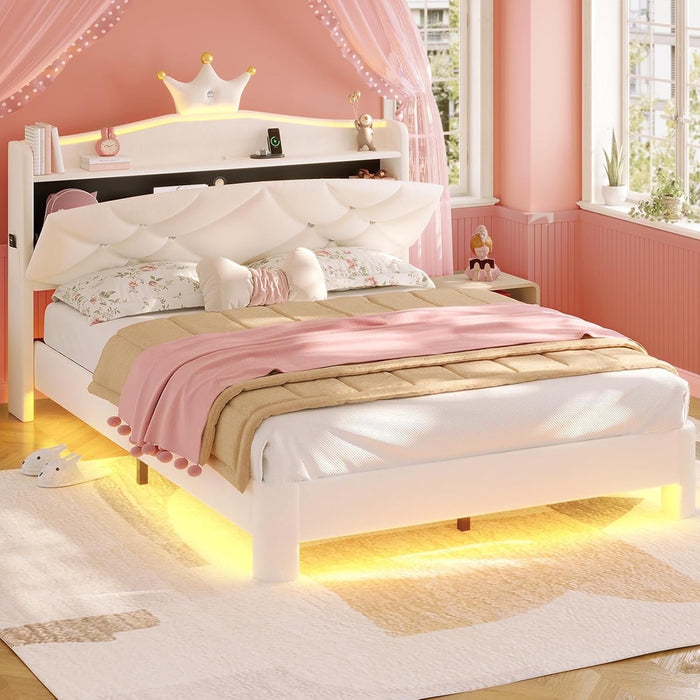 Torveric Twin Size Bed Frame with Headboard, Upholster Platform Bed Fr