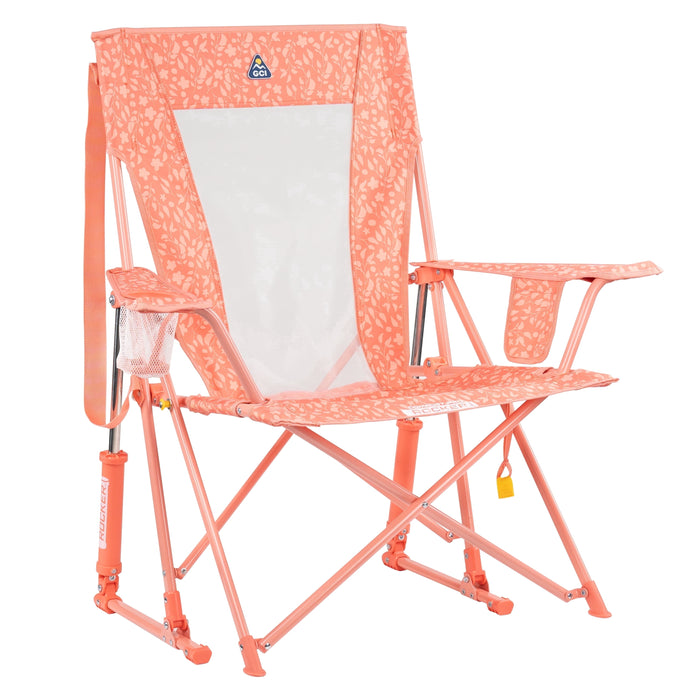 GCI Outdoor Comfort Pro Rocker Camping Chair with Mesh Backrest, Indig