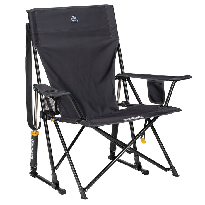 GCI Outdoor Comfort Pro Rocker Camping Chair with Mesh Backrest, Indig