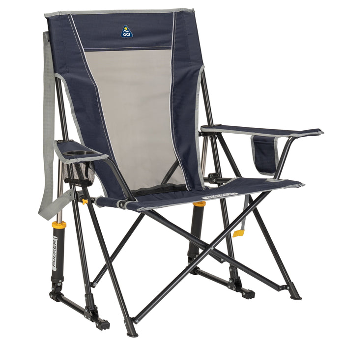 GCI Outdoor Comfort Pro Rocker Camping Chair with Mesh Backrest, Indig