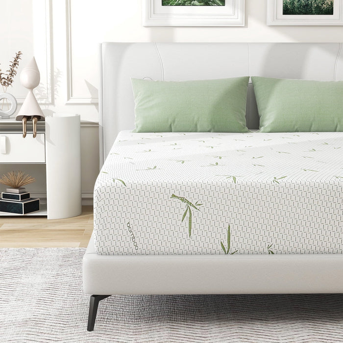 Twin Mattress, 6 inch Memory Foam Mattress Bed in a Box, with Green Te