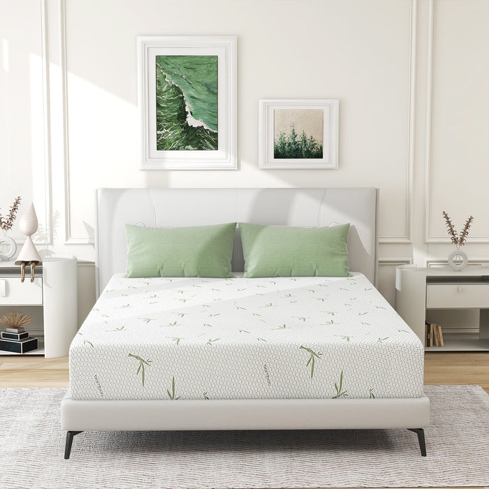 Twin Mattress, 6 inch Memory Foam Mattress Bed in a Box, with Green Te