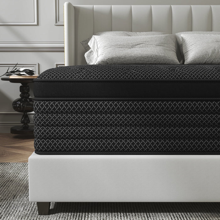 Kviwasha 12 inch Queen Mattress in a Box Pocket Innerspring Hybrid Mat