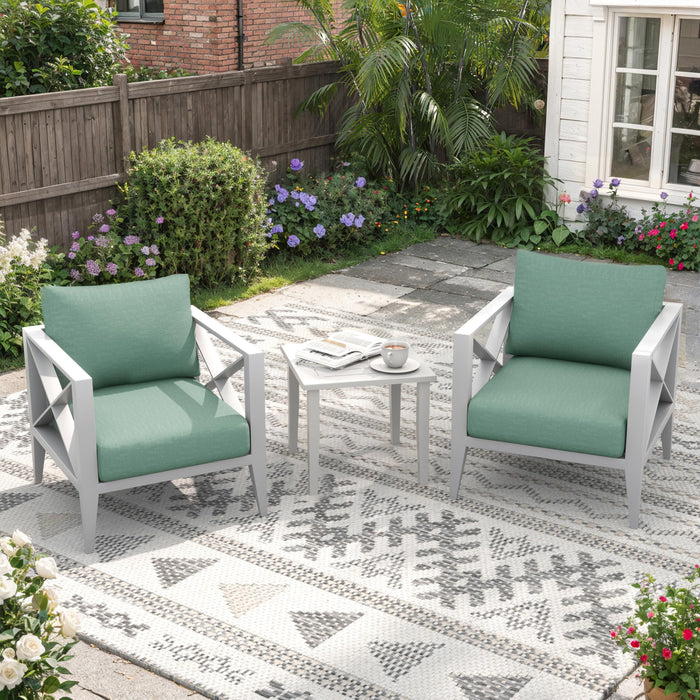 MAISON HUIS Outdoor Aluminum Patio Furniture Set, 5 Piece All-Weather