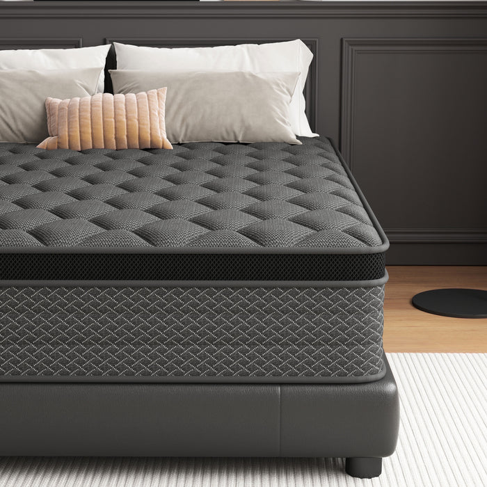 Mocangtu 12" Queen Hybrid Mattress in a Box, Gel Memory Foam with Indi