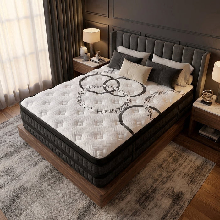 NightyNight Firm Queen Mattress 14 Inch Hybrid Mattress Queen Size Bed