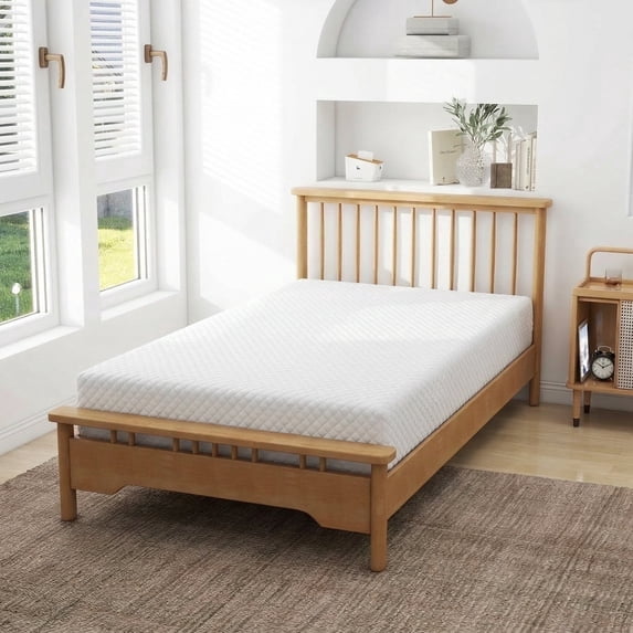 Twin Mattress, 6 inch Memory Foam Mattress Bed in a Box, with Green Te