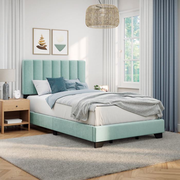 Reece Channel Stitched Upholstered King Bed, Black, by Hillsdale Livin