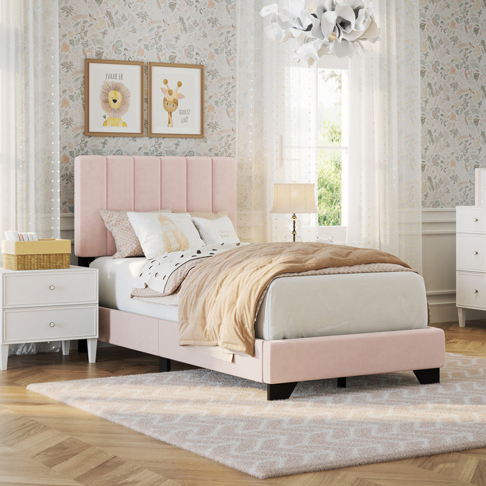 Reece Channel Stitched Upholstered King Bed, Black, by Hillsdale Livin