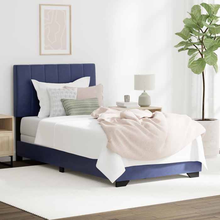 Reece Channel Stitched Upholstered King Bed, Black, by Hillsdale Livin