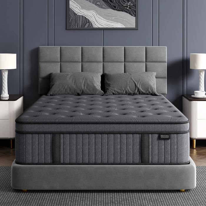 Sweetland 12" Queen Mattress in a Box, Hybrid Memory Foam with Individ