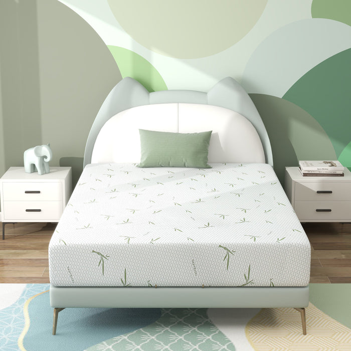 Twin Mattress, 6 inch Memory Foam Mattress Bed in a Box, with Green Te