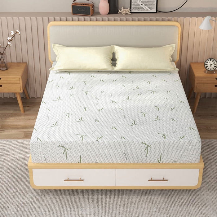 IULULU 10" Gel Queen Medium Firm Quilted Memory Foam with Bamboo Knit