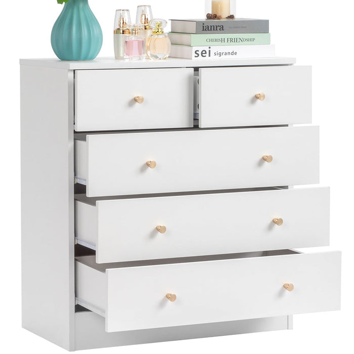 UBesGoo 7 Drawer Wood Dresser for Bedroom, Chest of Drawers, Storage O