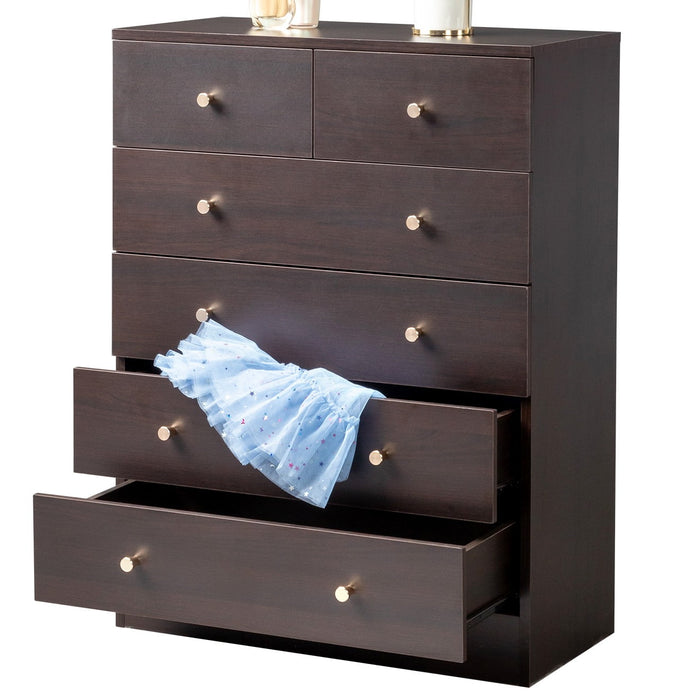 UBesGoo 7 Drawer Wood Dresser for Bedroom, Chest of Drawers, Storage O