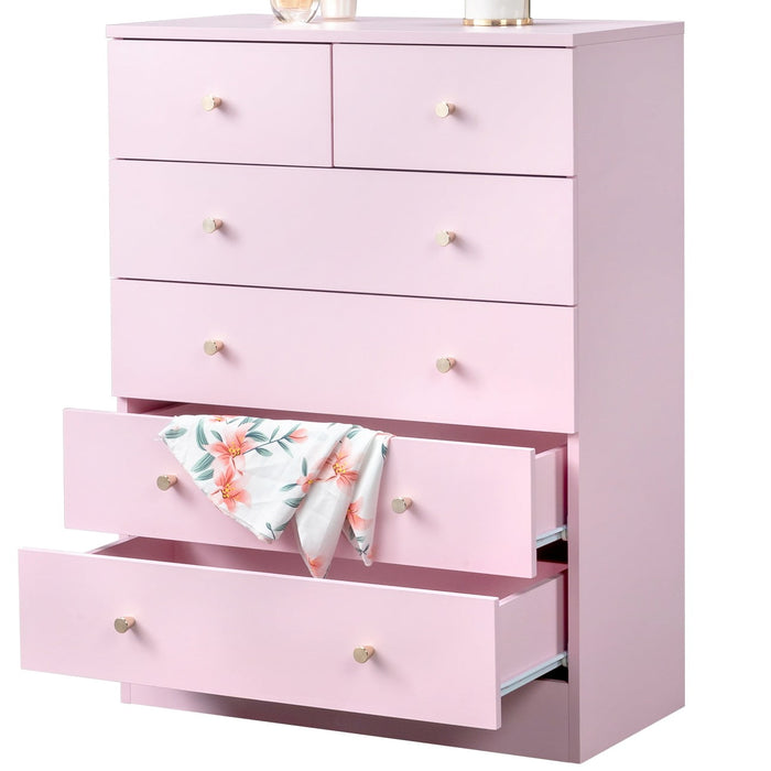 UBesGoo 7 Drawer Wood Dresser for Bedroom, Chest of Drawers, Storage O