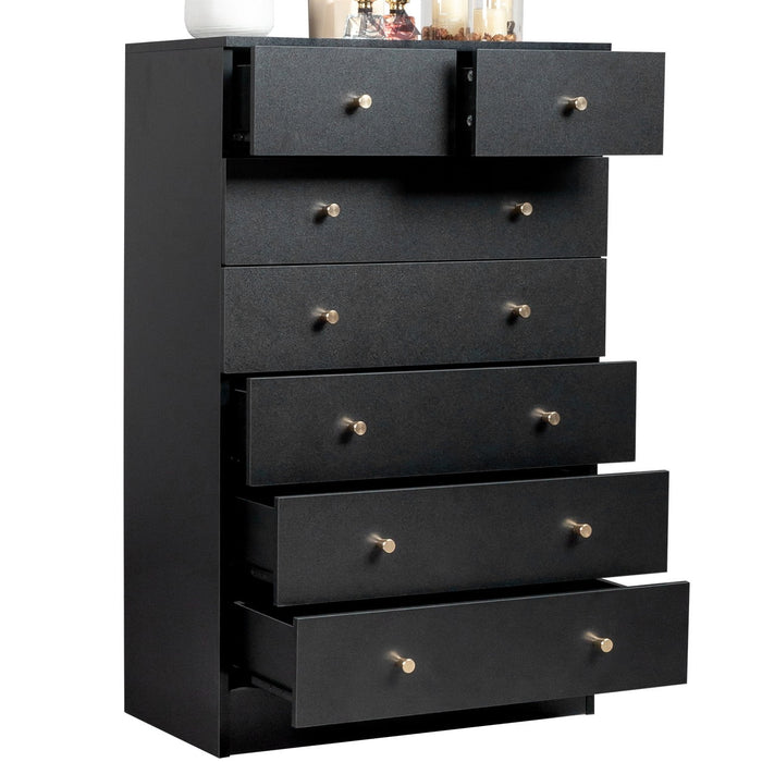 UBesGoo 7 Drawer Wood Dresser for Bedroom, Chest of Drawers, Storage O