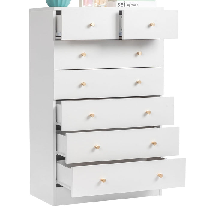UBesGoo 7 Drawer Wood Dresser for Bedroom, Chest of Drawers, Storage O