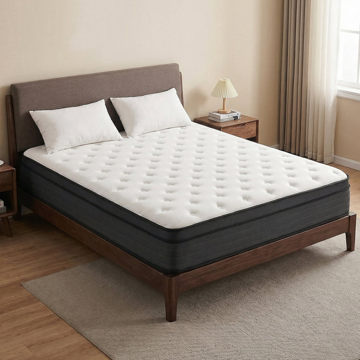 Queen Mattress, 12 Inch Hybrid Memory Foam Mattress in a Box, Pressure