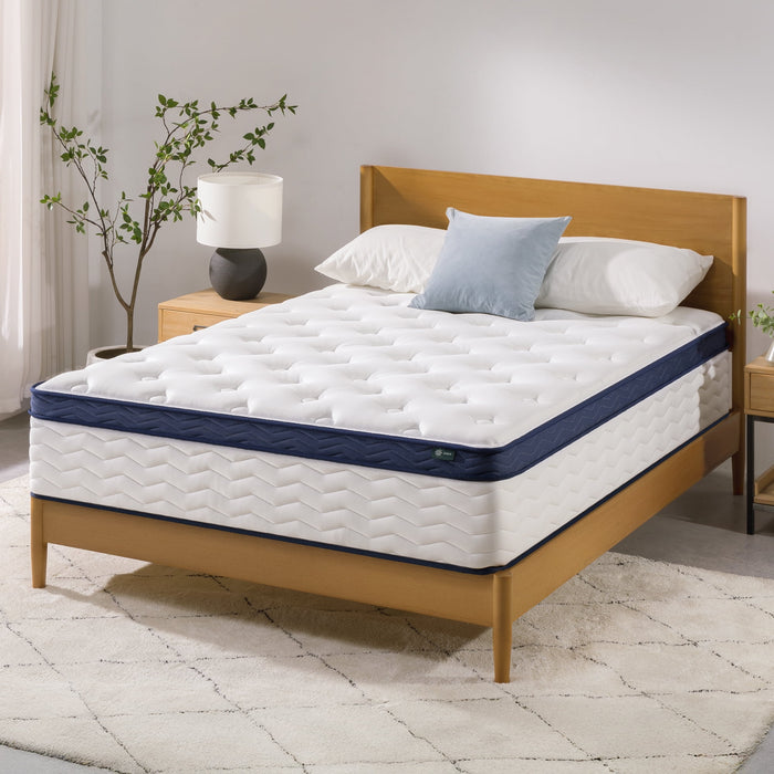 Zinus 10" Pocket Coil Euro Top Hybrid Mattress, Full