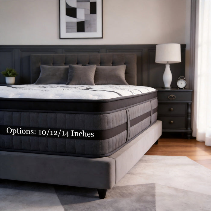NightyNight Firm Queen Mattress 14 Inch Hybrid Mattress Queen Size Bed