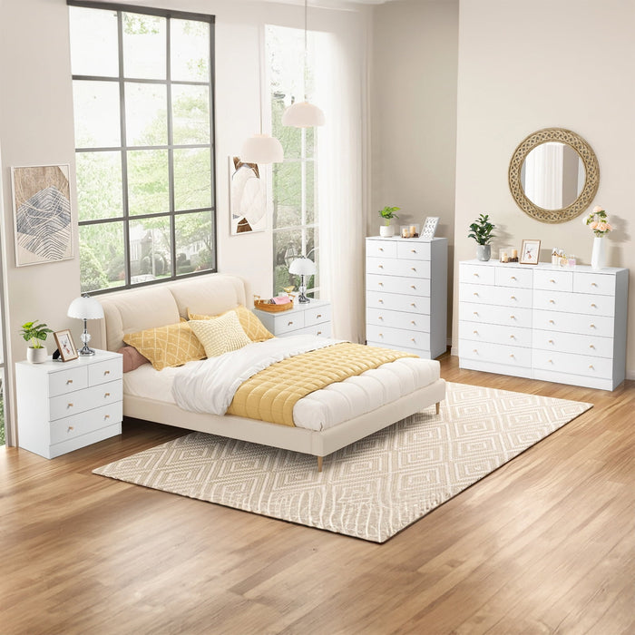 UBesGoo 7 Drawer Wood Dresser for Bedroom, Chest of Drawers, Storage O