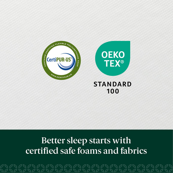 Zinus 10" Queen Green Tea Waterfall Memory Foam Mattress in a Box