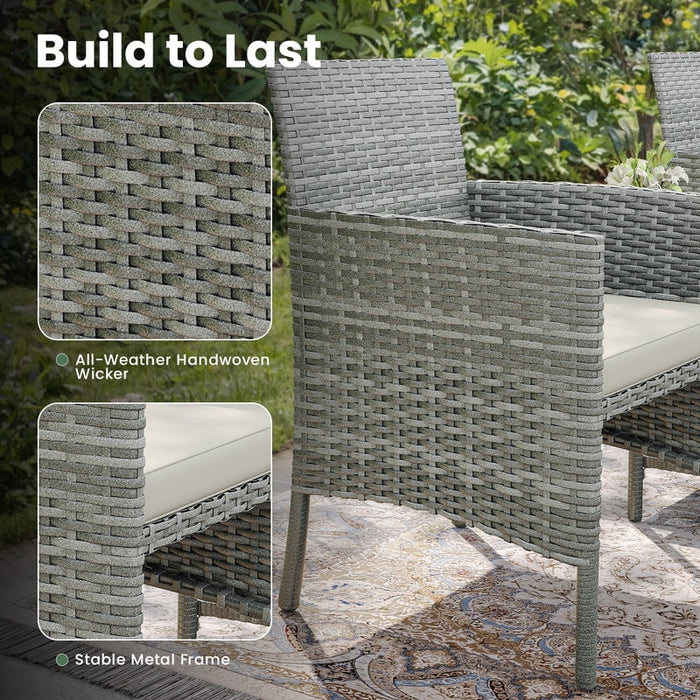 ELPOSUN 5 Piece Patio Furniture Set, Outdoor PE Wicker Chairs for Two