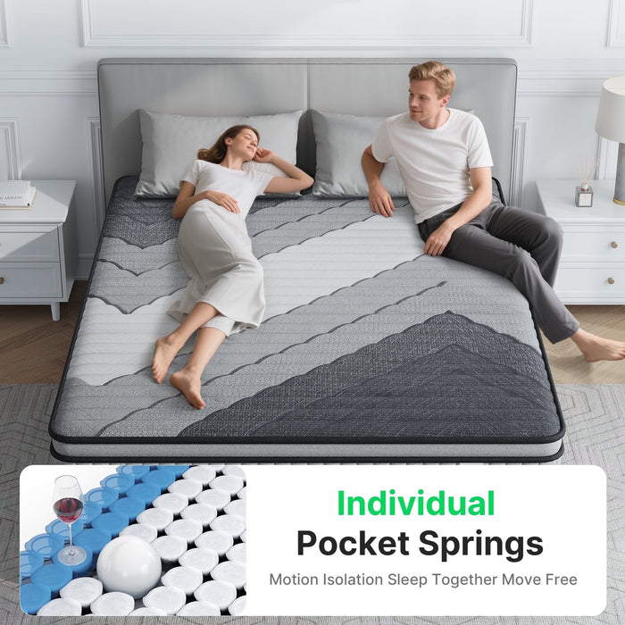 BEHOST 12 Inch Queen Memory Foam Mattress, Cooling Gel Infused Bed in