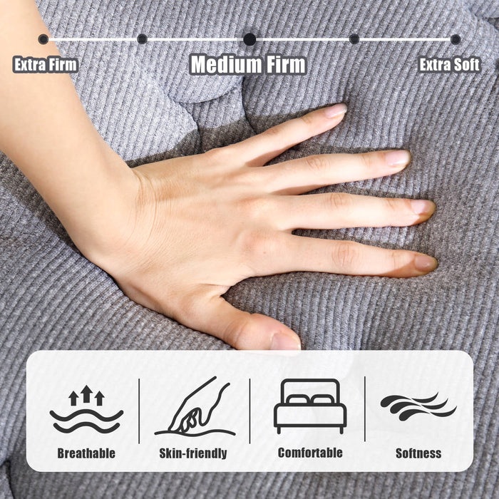 Queen Mattress, 12 Inch Queen Size Hybrid Memory Foam Mattress with Up