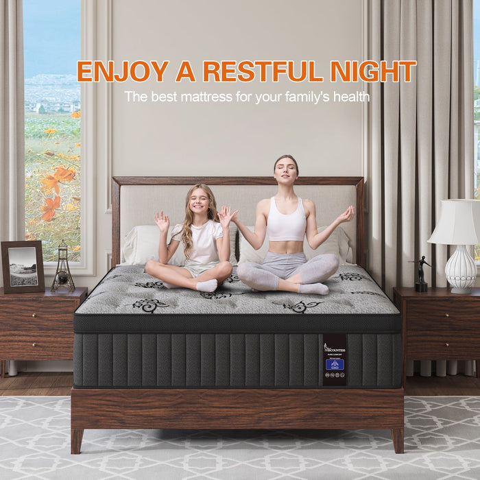 Viscountess King Mattress 10inch Hybrid Mattress in a Box with Gel Mem