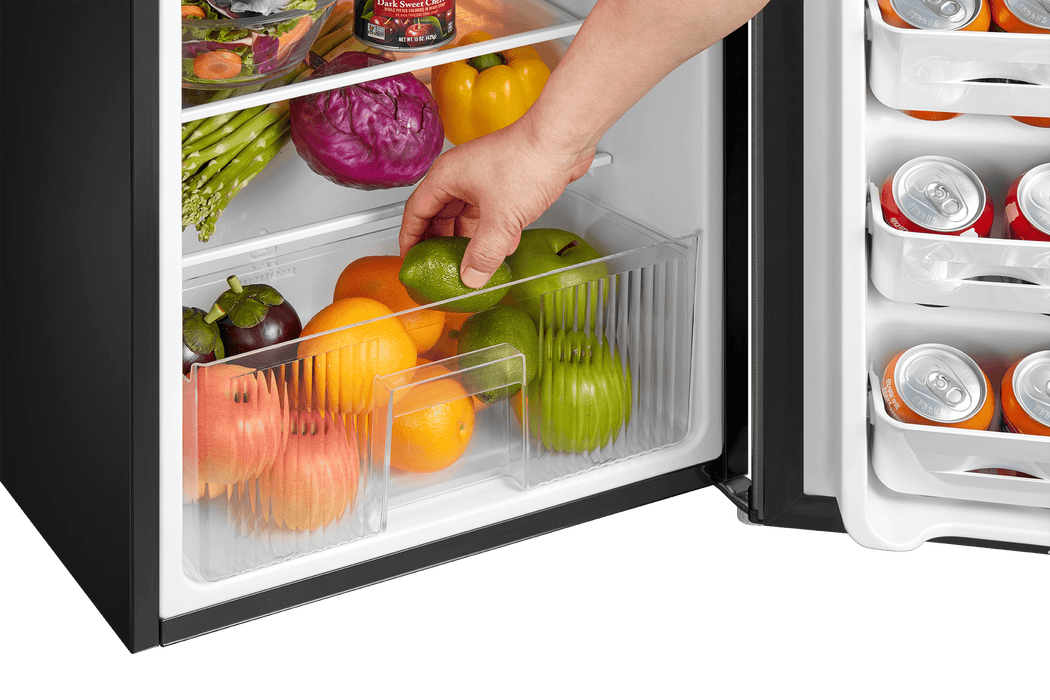 Arctic King 3.2 Cu Ft Two Door Mini Fridge With Freezer Stainless Stee