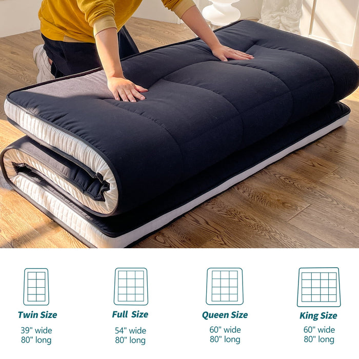 Futon Mattress, Padded Japanese Floor Mattress Quilted Bed Mattress To