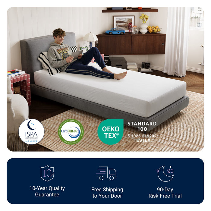 Avenco Victoria 6" Medium Gel Memory Foam Cooling Motion Isolation Mat