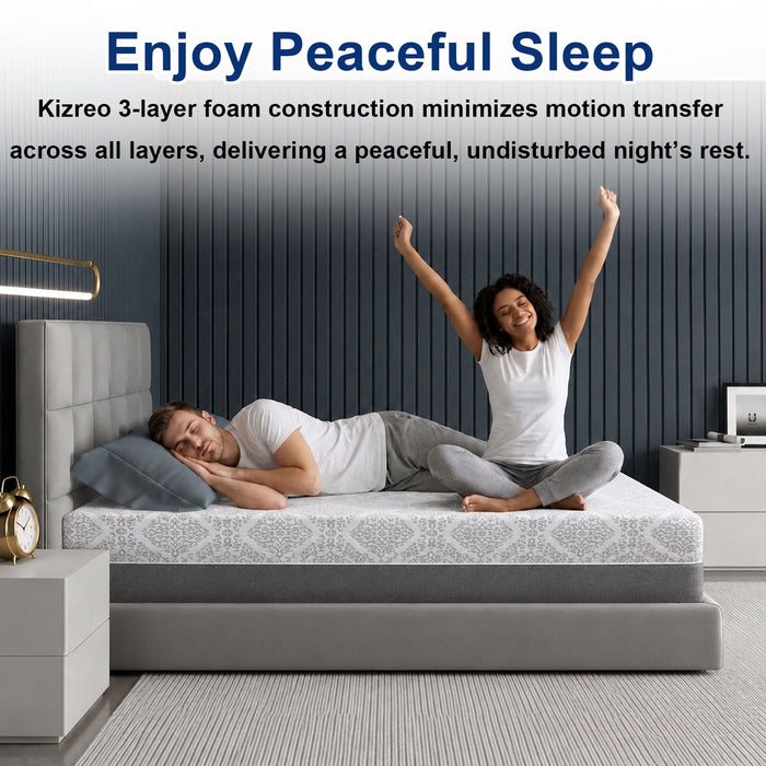 Kizreo 12 inch Queen Cooling Gel Memory Foam Mattress in a Box, Remova